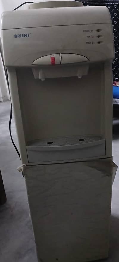 orient water dispenser with refrigerator and chowki (stand)