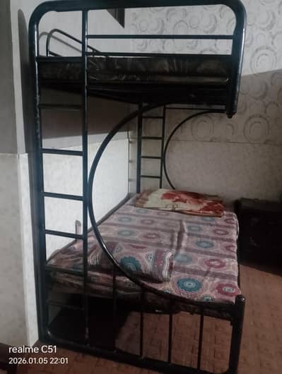 kids double story bed without mattress