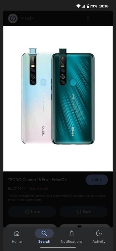 Tecno camon 15pro (03352202651)