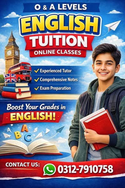 O & A Levels English Tuition Online
