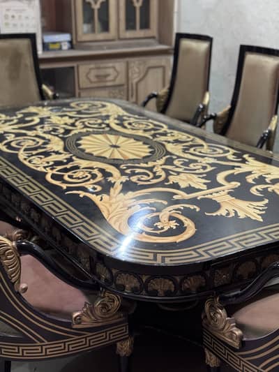 8 seater solid wood dining table