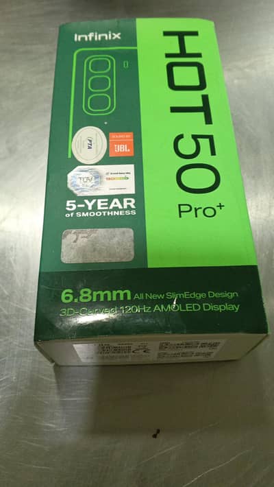 infinix hot 50propuls condition 10 by 8 box charger 7 hai