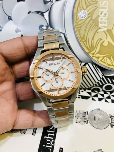 INVICTA-AMERICAN-TWO TONE ROSE GOLD-NEW WATCH-SEIKO RADO ROLEX TISSOT