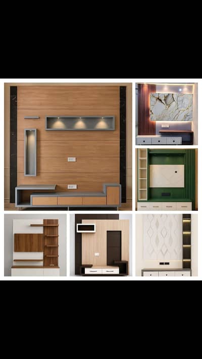 Media wall kitchen bedroom almari labour rates