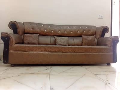 6 Seater Leather Sofa Set With 6 Quotions with Supreme quality