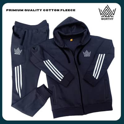 Men' winter cotton fleece tracksuit
