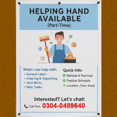 Looking for a part time job