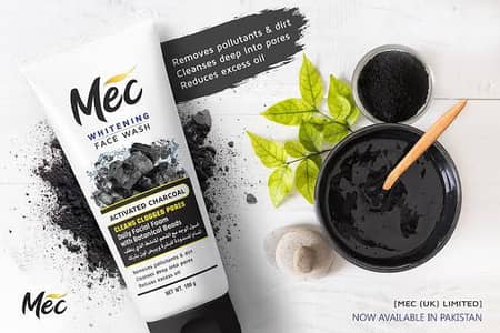 Mec Whitening Activated Charcoal Face Wash 100g