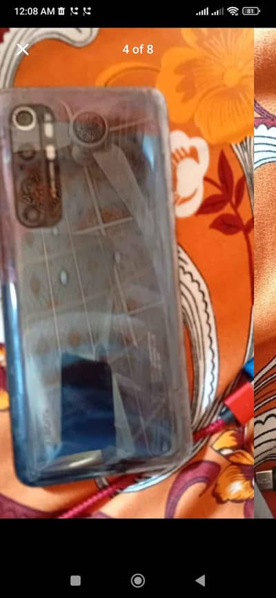 Mi note 10 lite 8 GB 128 memory adge screen only back cover demege