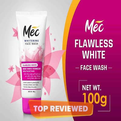 Mec Whitening Face Wash - Flawless White Daily Facial Foam (100g)