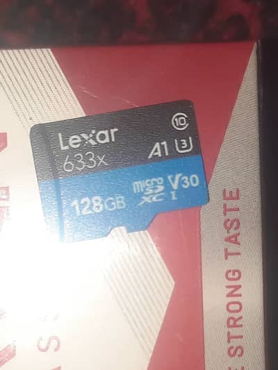 128 GB Lexar 633x speed sd card, 5 year warranty