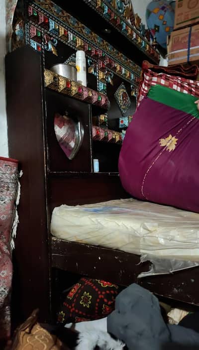 Double bed + Cupboards ( Almari )