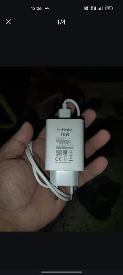 infinix note 40 pro ka geniune charger 70watt
