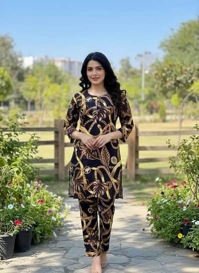 winter collection 2Pcs stitched micro polo cotton