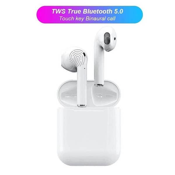 I12 TWS Wireless White Earbuds