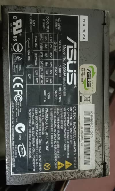 Power supply 550 watt gaming After one month use