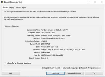 Lenovo Thinkpad Laptop core i5 3rd Gen