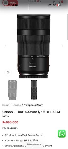 canon RF wildlife photography lens 100-400