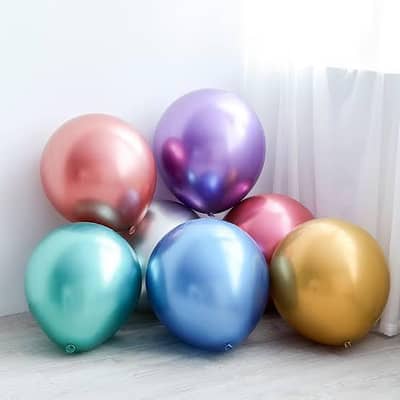 50pcs pack of metallic shiny balloons high quality party supplies