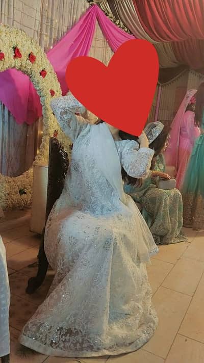 2 long frocks black and white