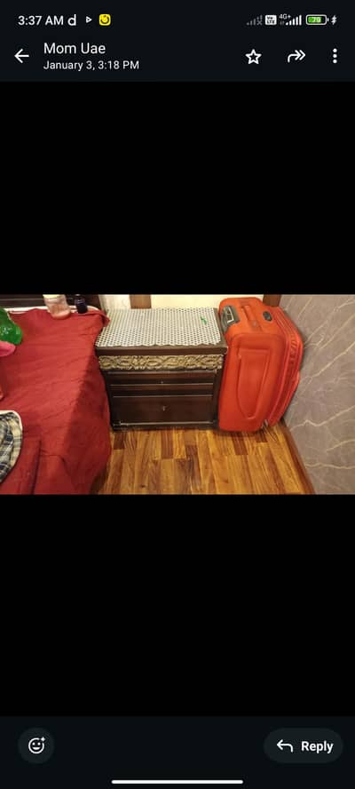 Bed with side tables