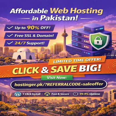 Web Hosting Pakistan Discount Offer | Hostinger Secure & Fast Hosting