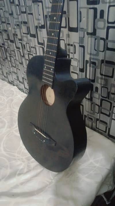 Used black guitar