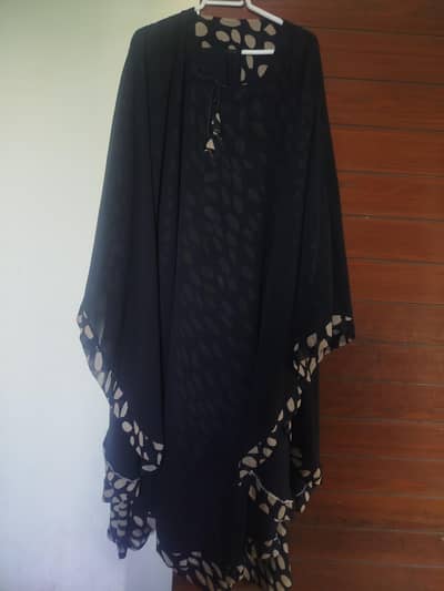 black front open style abya