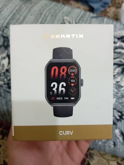 Smartix Curv AMOLED Smart Watch with Metal & Silicone Straps - Box Pa