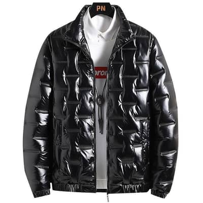 men's logo new cotton-padded jackets  stand collar's