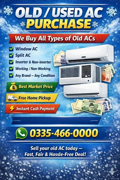 Sell Your Old AC Today Best Market Price Old AC Buyers Cash Payment Av