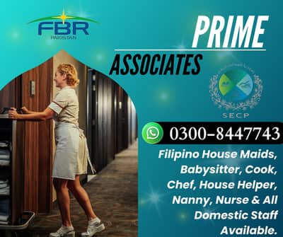 Maids / House Maids / cook / Nanny , chef / Baby Sitter maid available