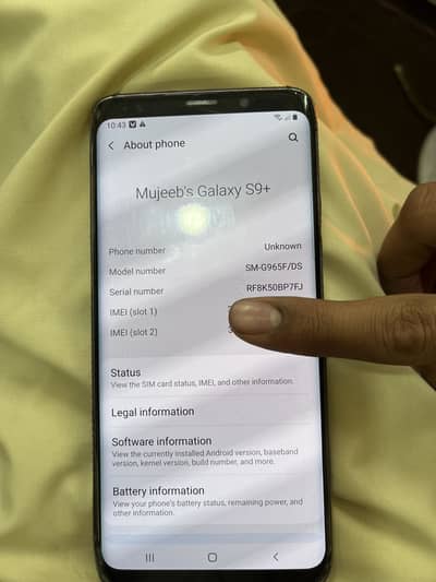 Samsung s9 plus just back brake Exchange possible