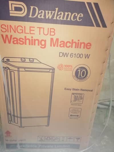 New washing machine with warranty card