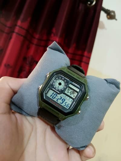 Casio AE-1200WHB-3BV Digital Watch Olive Green