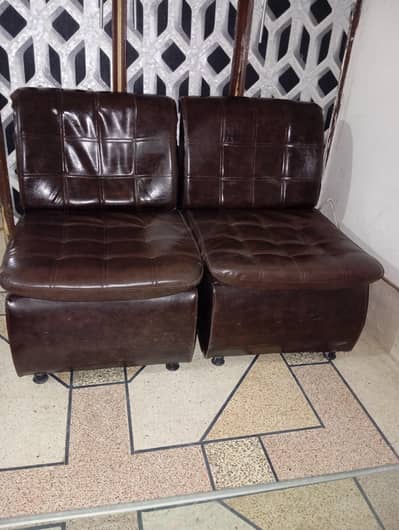 Morden 2 seater sofa  Leatherette sofa comfortable dark brown sofa.