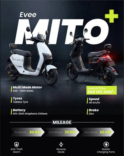 Evee Mito Plus  | New Launch  | Electric Scooters All Models