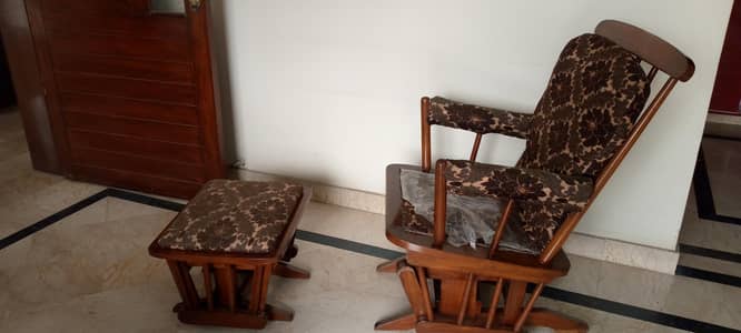 chinioti wood- Rocking Chair and foot rest