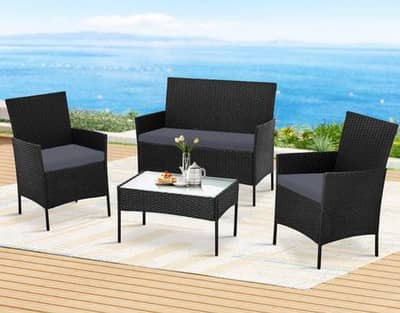 rattan dining table set /cafe Outdoor Furniture/rattan sofa set