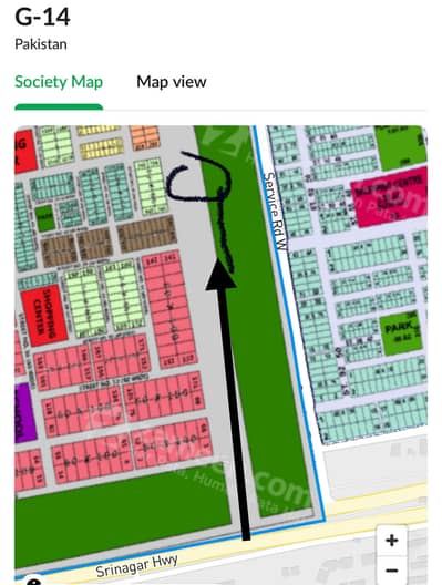 Plot For Sale G-14/4 10 Marla Doubled road extra-land