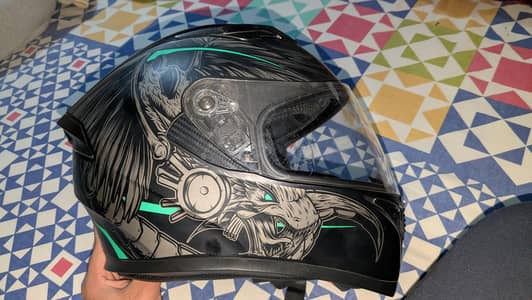 Jiekai JK-316 Dot Approved Medium Helmet Black With Graphics