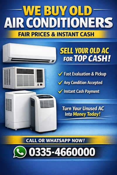 Buy Old Air Conditioners old & Dead AC Fair Prices & Instant Cash