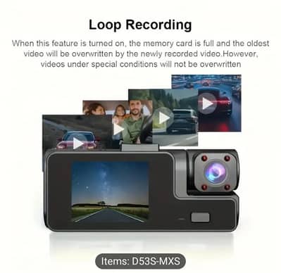 dash cam with 24hours Monitoring cable
