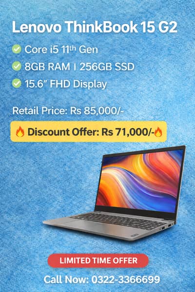 Lenovo ThinkBook 15 G2 Core i5 11th Gen 8GB RAM | 256GB SSD