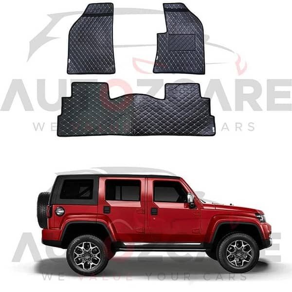 BAIC BJ40 7D Floor Mats (Flat Style) 3PCS - Model 2020-2025