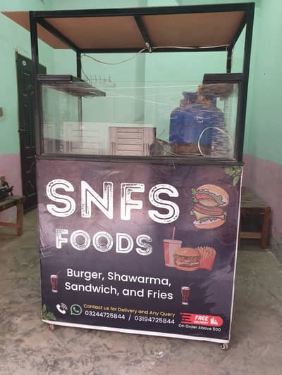 Burger Shawarma fries Counter complete shop
