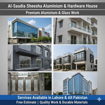 Aluminium Window - Door - Glass works - 12mm-shower cabin-partition