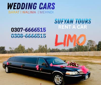 WEDDING CARS ON RENT AUDI A6, V8, PRADO, FORTUNER, LIMO, RENT A CAR