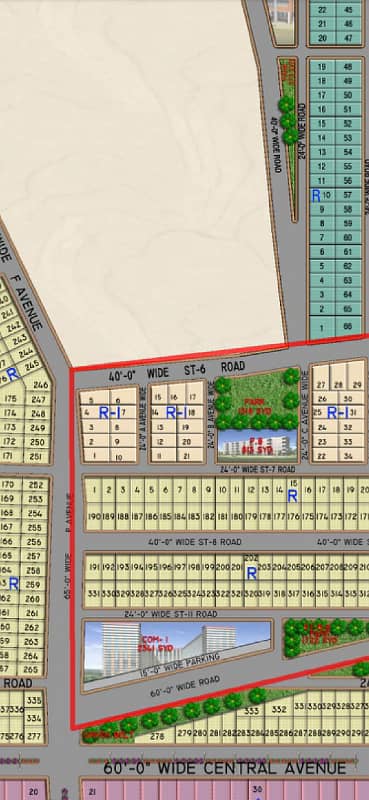 West open park facing Falaknaz dream 120 yard