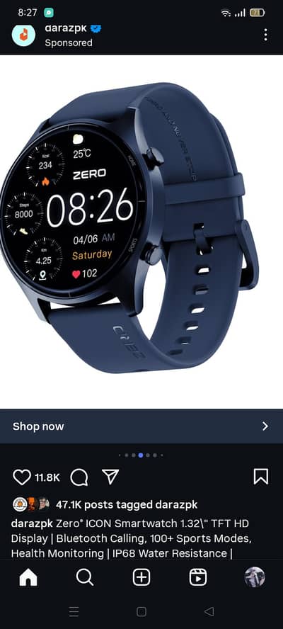 Zero lifestyle luna smartwatch